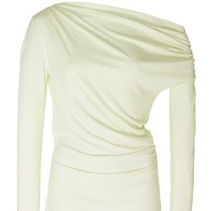 Acler Harmon Skivvy Long Sleeve Top in Green